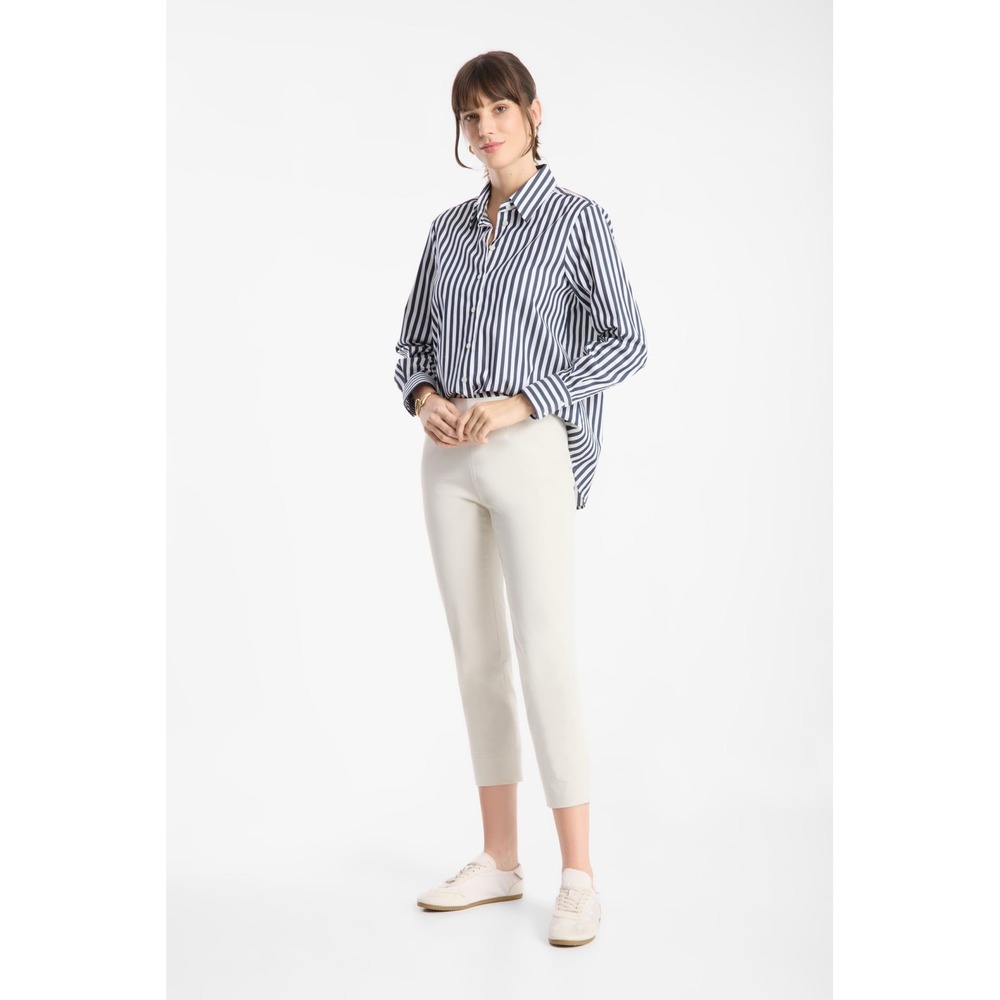 Raffaello Rossi Penny 6/8 Dune Pants Beige Capri Stretch Trousers Size 38